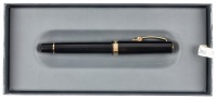 OMAS Milord Black Gold Cartridge Fountain Pen Medium 18K Nib