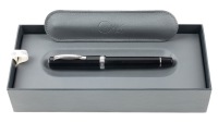OMAS Milord Black Silver Rollerball Pen