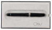 OMAS Arte Italiana Art Deco Black Fountain Pen Medium Titanium Nib