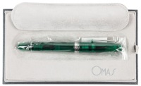 OMAS Ogiva Limited Edition Eddie Green Silver Trim Fountain Pen Medium 18K Nib