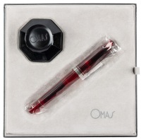 OMAS 360 Vintage Limited Edition Red Rhodium Trim Fountain Pen Medium 18K Nib
