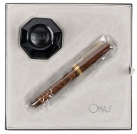 OMAS Paragon Vintage Limited Edition Burlwood Gold Trim Fountain Pen Gold Trim Medium 14K Nib
