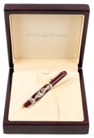 OMAS Anniversary Edition Penne del Dottore Red Sterling Silver Trim Fountain Pen Extra Fine 18K Nib