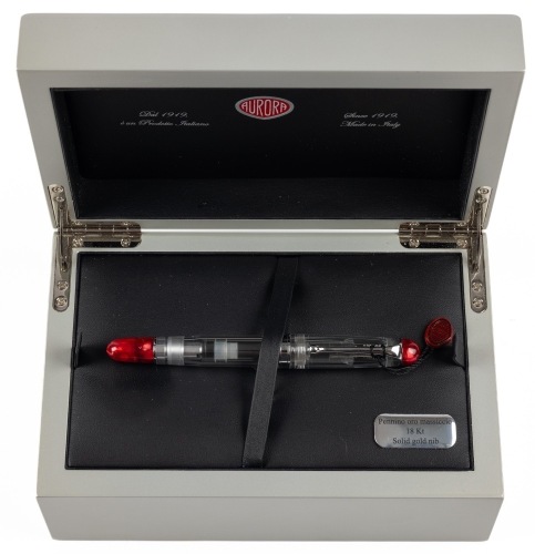 Aurora 88 Demonstrator Minerali Red Fountain Pen Medium Nib