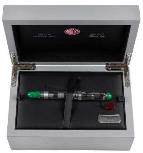 Aurora 88 Demonstrator Minerali Green Fountain Pen Fine Nib