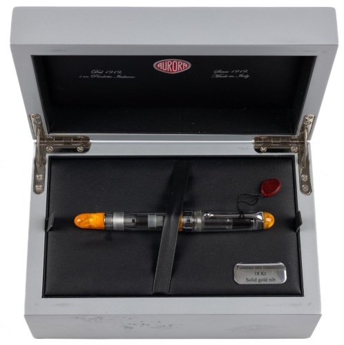 Aurora 88 Demonstrator Minerali Orange Fountain Pen Medium Nib