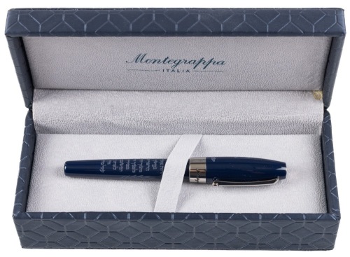 Montegrappa Fortuna Shema Israel Blue Fountain Pen Medium Nib
