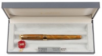 Parker Sonnet Chinese Lacquer Amber Fountain Pen Fine Nib