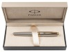 Parker Sonnet Stainless Steel Gold Trim Fountain Pen Medium Nib