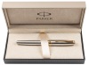 Parker Sonnet Stainless Steel Gold Trim Fountain Pen Medium Nib