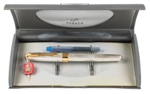 Parker Sonnet Sterling Fougere Fountain Pen Medium Nib