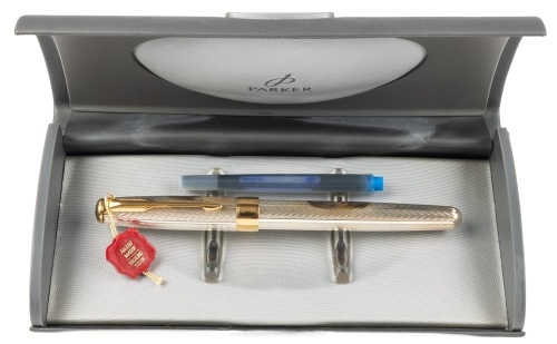 Parker Sonnet Sterling Fougere Fountain Pen Medium Nib