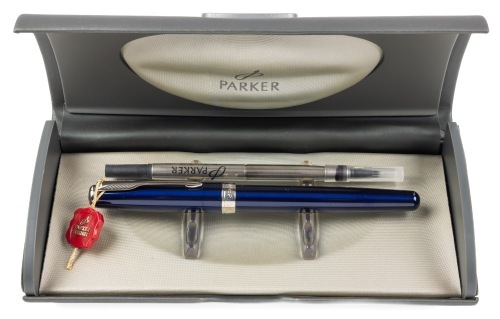 Parker Sonnet Ocean Blue Silver Trim Rollerball Pen
