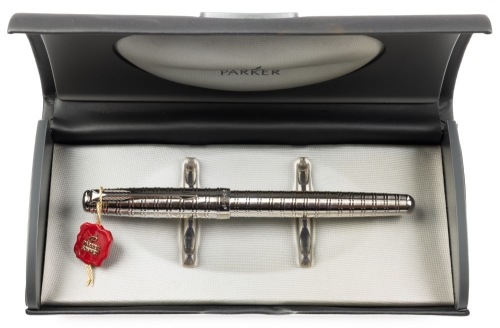 Parker Sonnet Tartan Silver Trim Fountain Pen Broad Nib