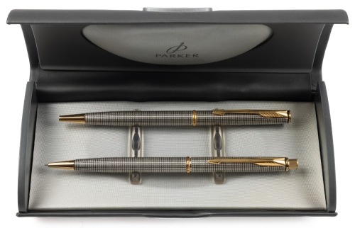 Parker Insignia Sterling Silver Ballpoint Pen and Mechanical Pencil Set