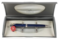 Parker Sonnet Ocean Blue Silver Trim Ballpoint Pen
