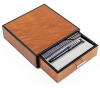 Parker Duofold Navy Pinstripe International Fountain Pen Medium Nib