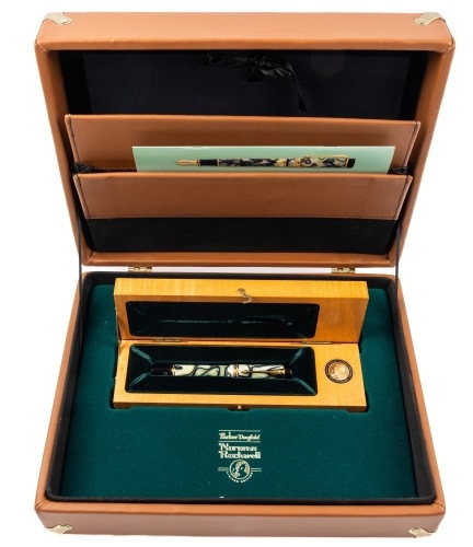 Parker Duofold Norman Rockwell Limited Edition 1996 Black and Pearl Fountain Pen Medium Nib