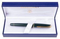 Waterman Charleston Green Gold Trim Fountain Pen Medium Nib