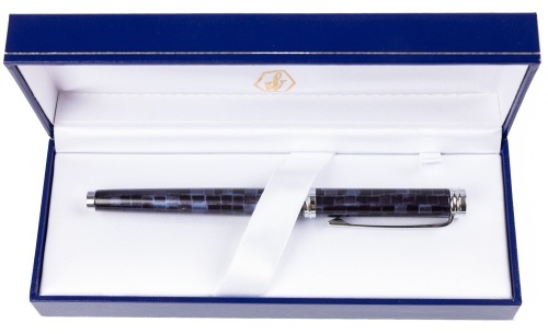 Waterman Harmonie Blue/Grey Chrome Trim Fountain Pen Medium Nib