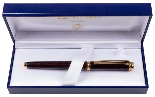 Waterman Harmonie Red Gold Trim Fountain Pen Medium Nib