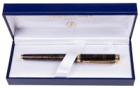 Waterman Harmonie Brown Gold Trim Fountain Pen Medium Nib