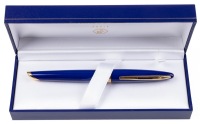 Waterman Carene Blue Gold Trim Fountain Pen Fine Nib