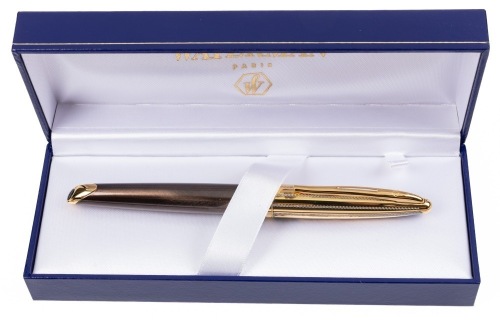 Waterman Carene Deluxe Amethyst Bronze Special Edition Gold Trim Fountain Pen Medium Nib