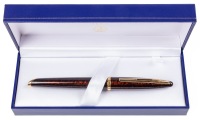 Waterman Carene Amber Gold Trim Fountain Pen Medium Nib