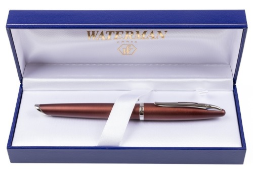 Waterman Carene Brown Chrome Trim Fountain Pen Fine Nib
