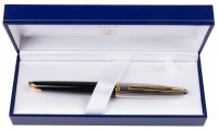 Waterman Carene Deluxe Black Lacquer Gold Trim Fountain Pen Fine Nib