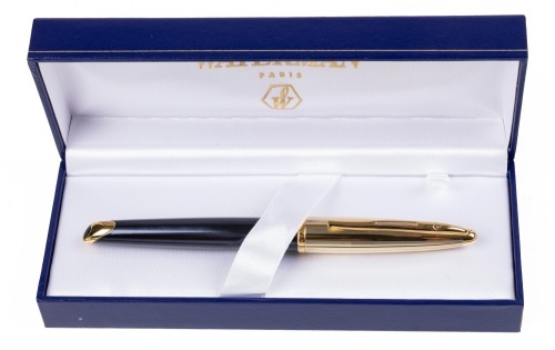 Waterman Carene Deluxe Prussian Blue Special Edition Gold Trim Fountain Pen Medium Nib