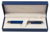 Waterman Perspective Blue Obsession Chrome Trim Fountain Pen Medium Nib