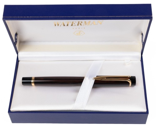 Waterman Liaison Brown/Black Gold Trim Fountain Pen Medium Nib