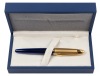 Waterman Edson Sapphire Blue Gold Trim Fountain Pen Fine Nib