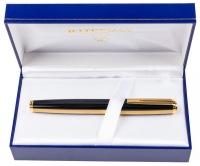 Waterman Exception Night & Day Black and Gold Gold Trim Fountain Pen Medium Nib