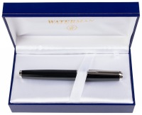 Waterman Exception Night & Day Black and Silver Silver Trim Fountain Pen Medium Nib