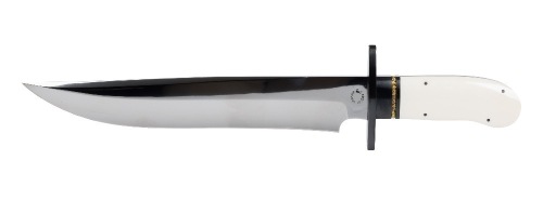 D.E. Friedly, Cody, Wyoming Custom Knife: Large, Gold Nugget, "Dundee" Bowie Knife
