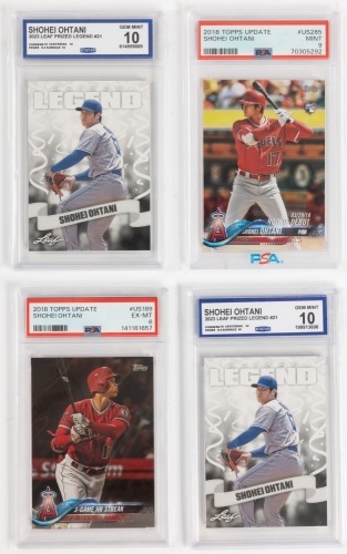 Shohei Ohtani: Four Graded Baseball Cards by PSA/DNA and CCG
