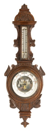 Antique Aneroid Banjo Style Barometer in Superior Condition ca. Late 19th Century