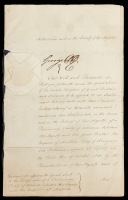 King George III Warrant to Affix Seal to the Ratification of a Preliminary Treaty with Emperor of Austria Signed Boldly