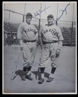 Arky Vaughn and Honus Wagner: Two Legendary Pittsburgh Pirates signed Vintage Black & White Double Weight Photo