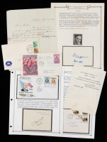 A Diverse Collection of Autographs and Signed Covers Predominantly Jewish Leaders of Note and Scientists 16 Pieces