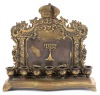Heavy Antique Menorah in Solid Brass likely from Poland