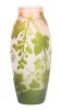 &Atilde;&permil;mile Gall&Atilde;&copy; Vase with Cut Cameo Glass Vines and Grapes Achieved Through Two Overlays.