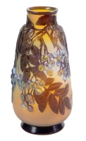Premiere Art Nouveau, &Atilde;&permil;mile Gall&Atilde;&copy;, Mold Blown (Souffl&Atilde;&copy;) Cameo Glass Vase of Exceptional Quality