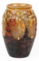 Estate Piece: Gabriel Argy-Rousseau, P&Atilde;&iexcl;te de Verre (Glass Paste) Large Vase, "Le Jardin De Hesperides"