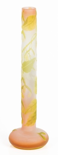 A Wonderful Example of Gall&Atilde;&copy; Cameo Cut Glass:The Candlestick Vase