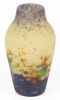 Mueller Fr&Atilde;&copy;res Luneville Multi-Color Vase Achieved by Splatter Glass in the Mold Process.