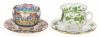 Exquisite Examples of Enamel on Glass: Two (2) Gall&Atilde;&copy; Demitasse Cups and Saucers Both Pieces Signed